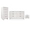 Manhattan Comfort Granville White 5-Drawer Tall Dresser, 6-Drawer Double Dresser, and 2-Drawer Nightstand, Set of 3 GRAN071 - alternate 8